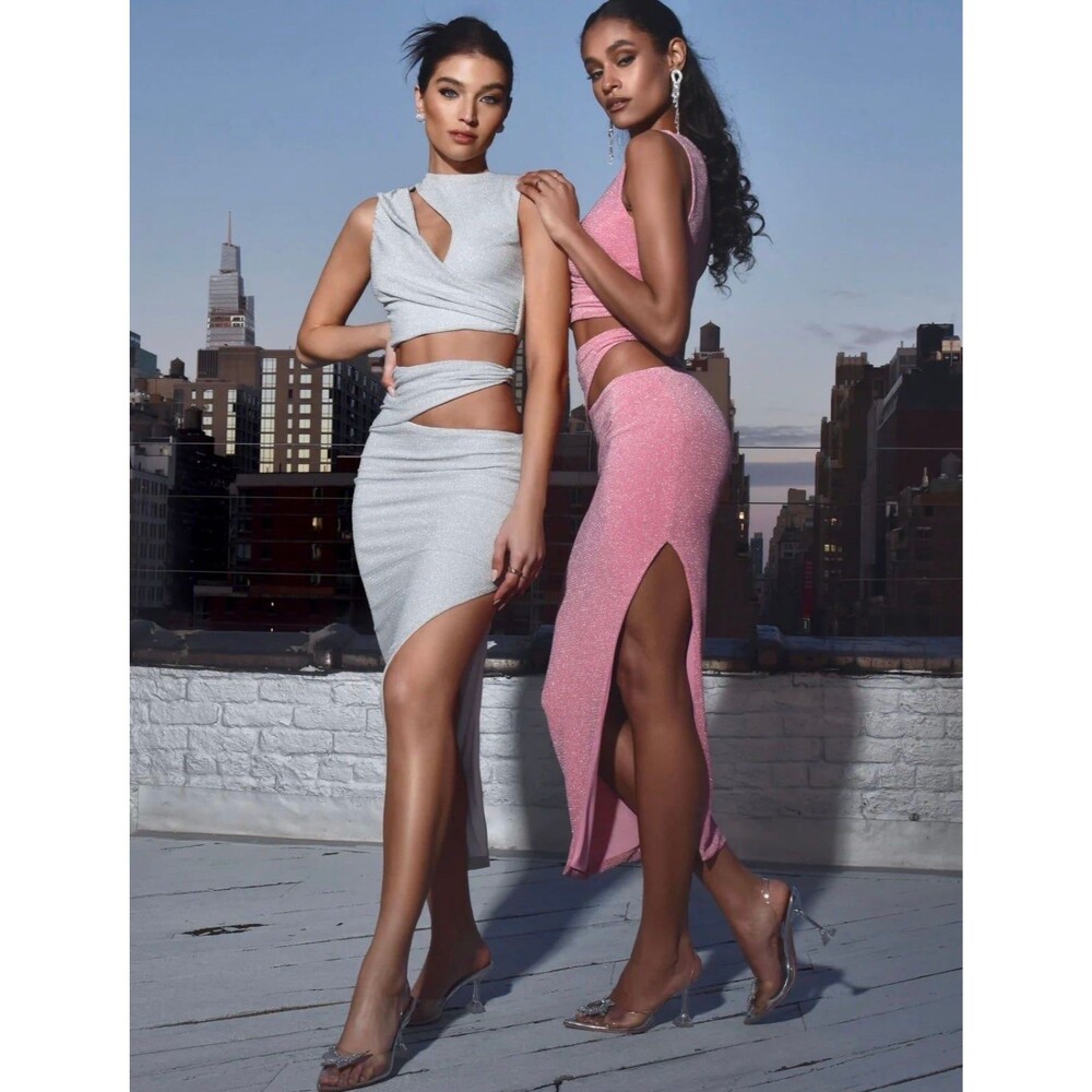 Cutout Jersey skirt